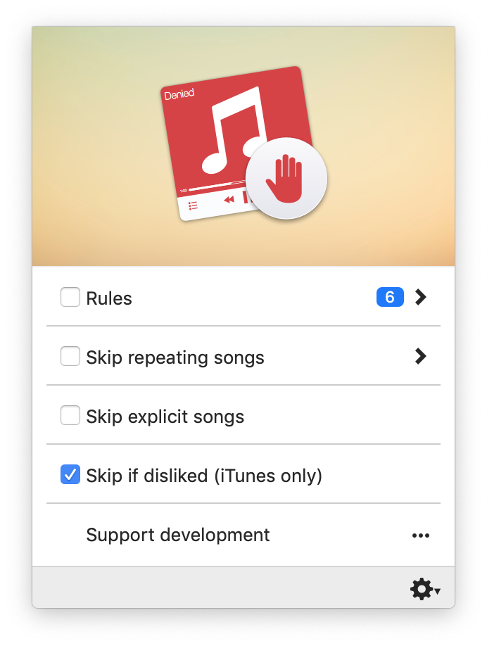 Denied showing the setting for skipping disliked tracks enabled