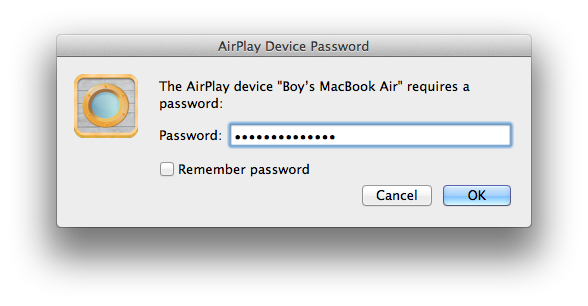 Password Protected AirPlay Speakers